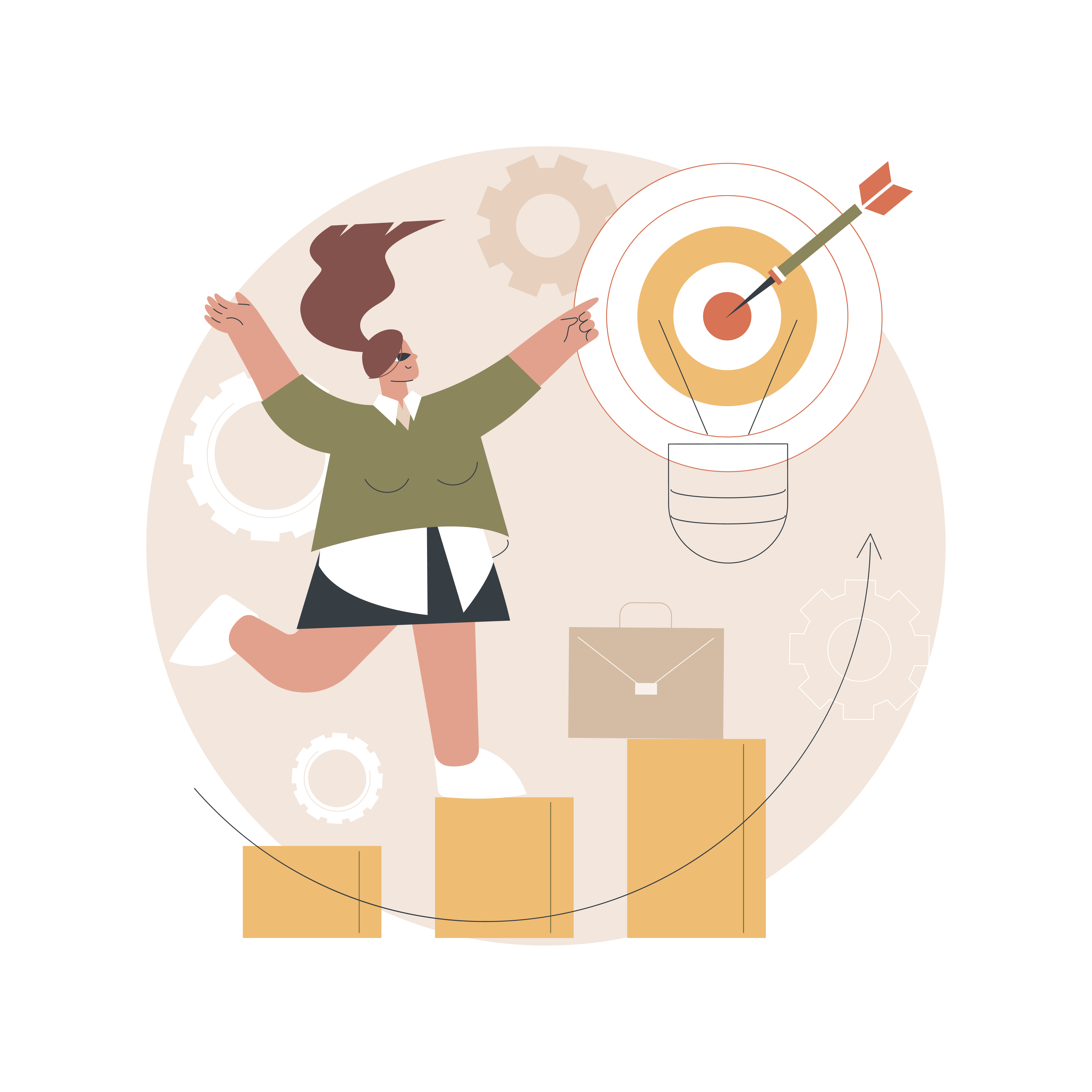 Business idea abstract concept vector illustration. Business plan, small business launcher, innovative development, creating new ideas, become a market leader, selling proposition abstract metaphor.