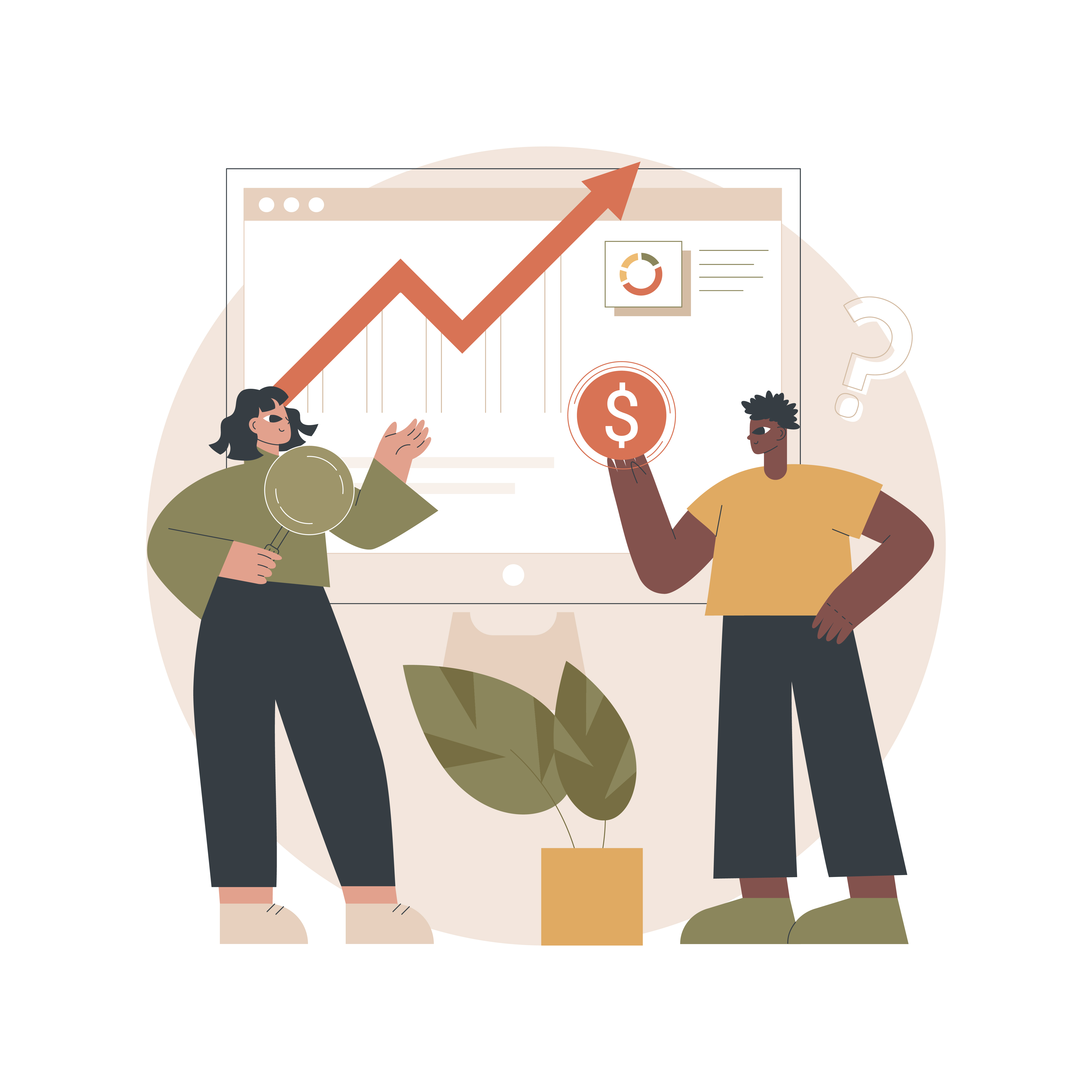Financial adviser abstract concept vector illustration. Top investment advisors, money management services, personalized financial plan, tax strategy, reach financial goals abstract metaphor.