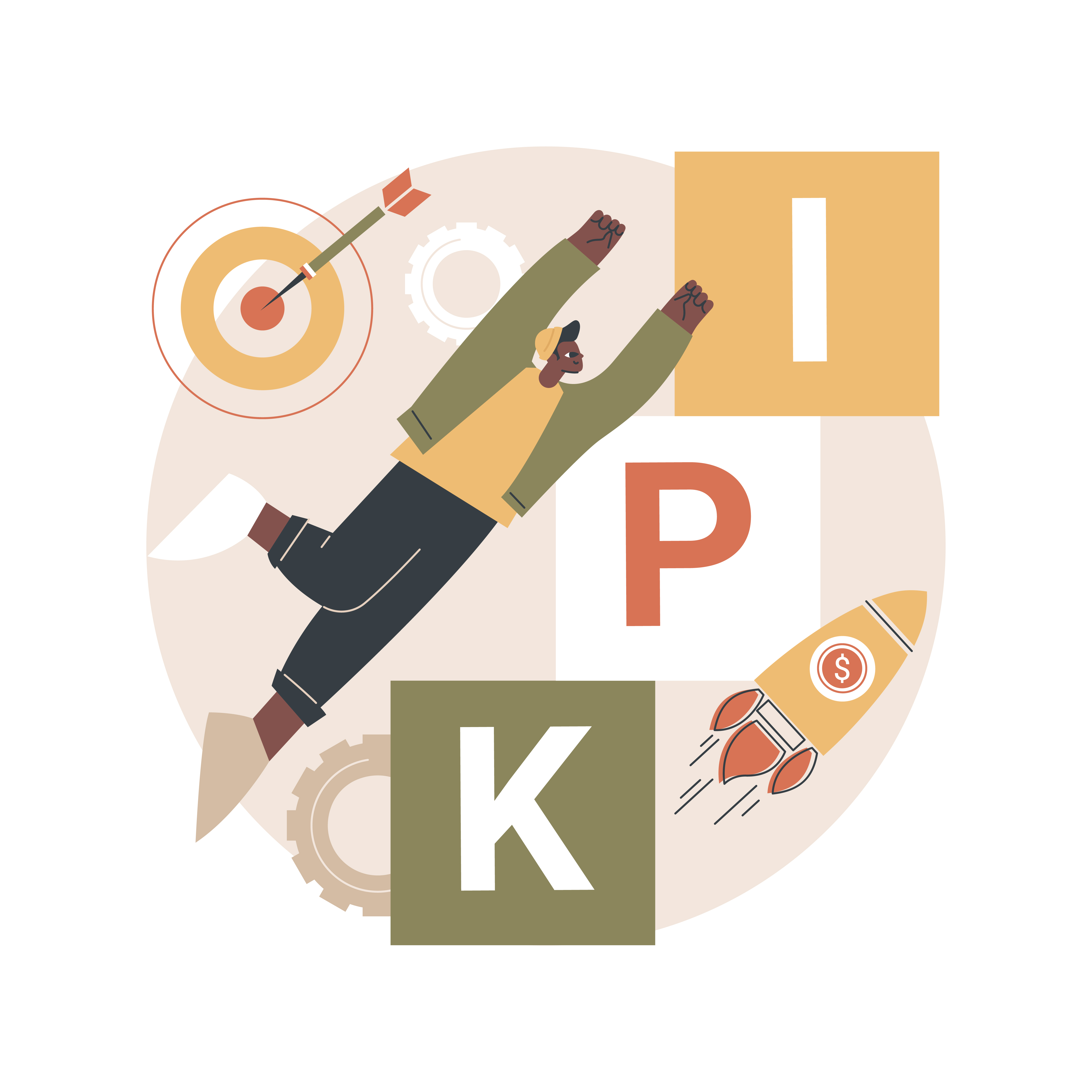 KPI abstract concept vector illustration. Key performance indicator, success measurement, company growth, business effectiveness, analytics tool, financial management, KPI abstract metaphor.